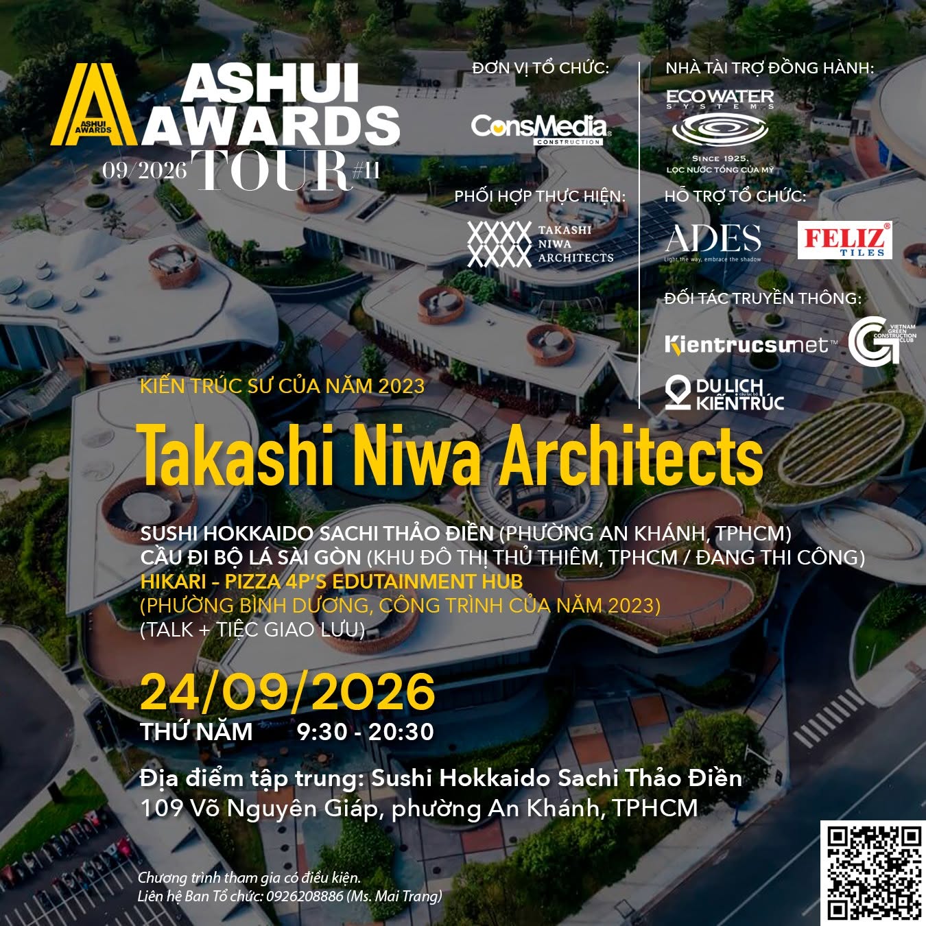 ADES LIGHTING ĐỒNG HÀNH CÙNG ASHUI AWARDS TOUR #11: TAKASHI NIWA ARCHITECTS